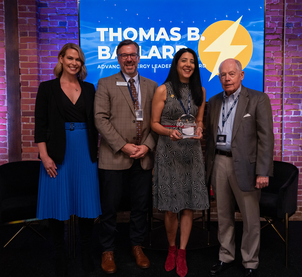 TAEBC awarded Mina Sartipi, founding director of the Center for Urban Informatics and Progress at the University of Tennessee, Chattanooga, the 2023 Thomas B. Ballard Advanced Energy Leadership Award